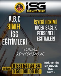 esenler-nine-hatun-mahallesi B Sınıfı İSG Eğitimi Sertifikası Kursu